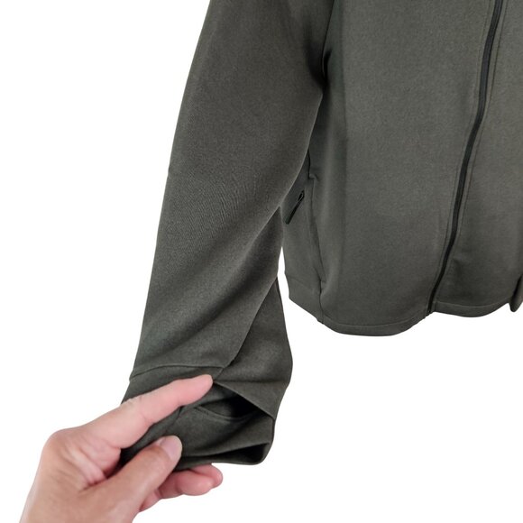All In Motion Mens Hooded Full-Zip Jacket Olive Green Size L Activewear - Picture 8 of 10